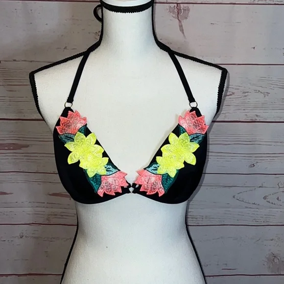**SOLD ON EBAY PINK by Victoria’s Secret triangle string bikini top - Picture 1 of 8